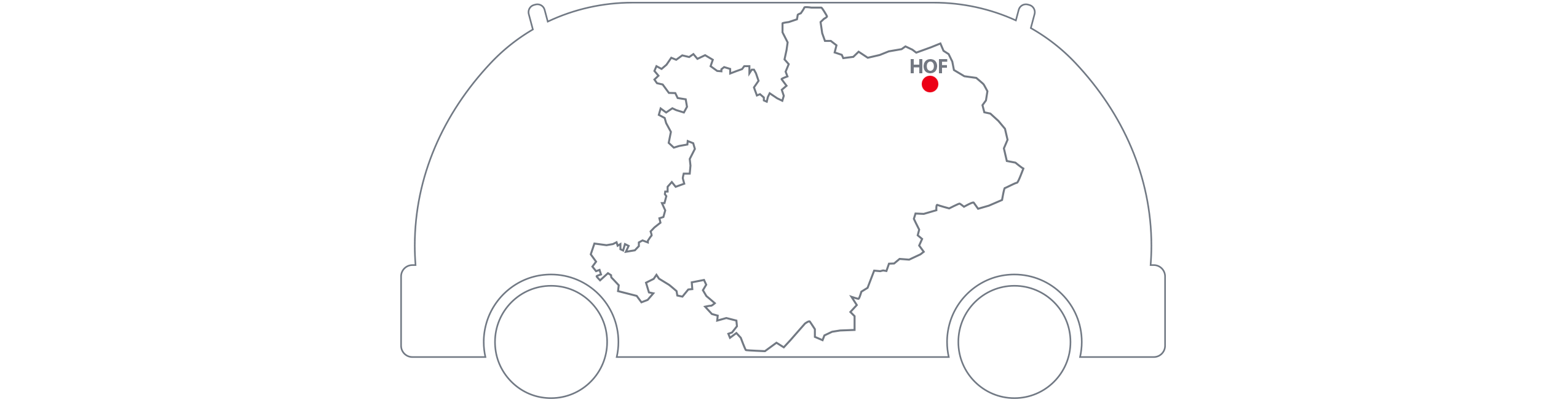 Shuttle-Modellregion Oberfranken Karte Hof